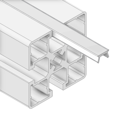 61-030-5 MODULAR SOLUTIONS PVC COVER PROFILE<BR>SHALLOW, NATURAL, 2M